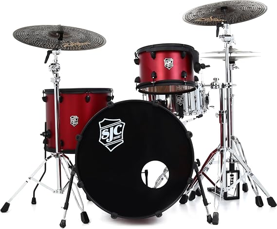 SJC Custom Drums Pathfinder Series 3-piece Shell Pack - Firecracker Red, Sweetwater Exclusive