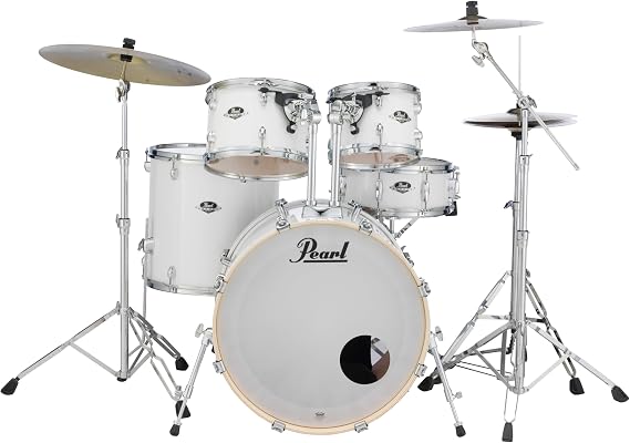 Pearl EXX725/C 5-Piece Export Standard Drum Set with Hardware - Pure White