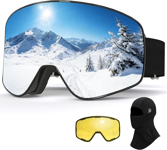 Magnetic Ski Goggles YH212 Snow Snowboard Goggles for Men Women