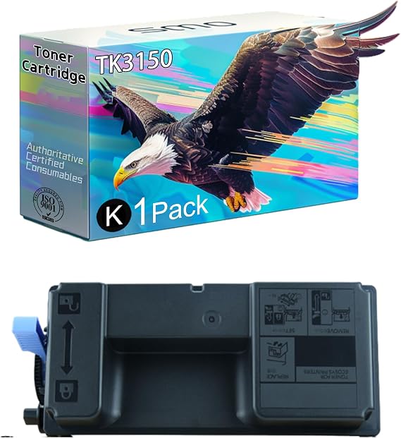 TK-3150 TK-3150K Compatible for Kyocera TK3150 Toner Cartridge, Reliable Performance Compatible for Kyocera Ecosys M3040idn M3540idn Printers, High Yield 14500 Pages (Black)