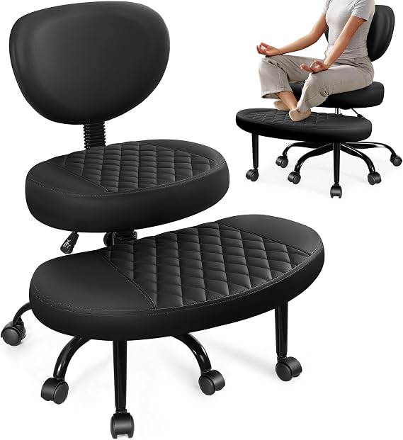 AtHope Office Chair, Ergonomic Desk Chair with 3D Lumbar Support and Height Adjustable Comfortable Mesh Computer Chair with Flip Up Armrest, Swivel Task Chair on Wheels for Home Office Black