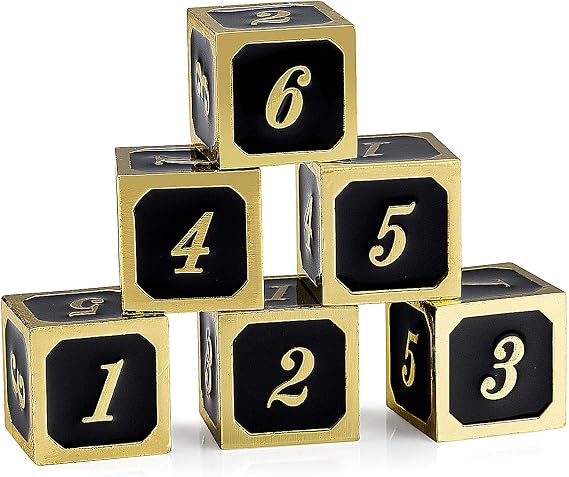 Dndnd D6 ダイスセット 6ピース 金属製 6面 亜鉛合金ダイス 無料のブラックベルベットバッグ付き Dnd パスファインダー シャドウラン ガープ シルバーナンバー パープル