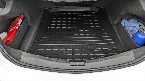 Cargo Liner - Trunk Mat for Cadillac CT5 CT5-V 2020-2026 Weather-Resistant Trunk Mats for Cars with Raised Lip Non-Slip Car Rear Trunk Mat Tray Pad Boot Laser Pre-Cut Design