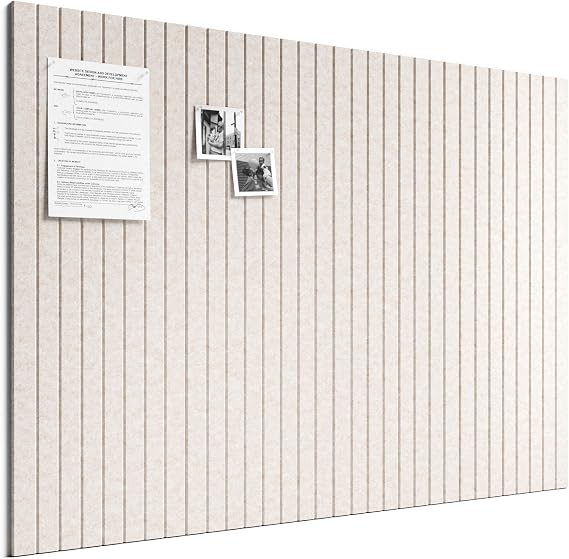 Bumusty 48"x 36" Large Felt Bulletin Board Tiles, Oatmeal