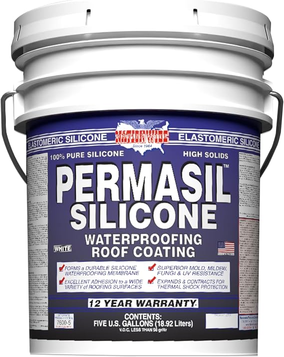 PERMASIL Silicone Roof Coating - 10 Year - 5 Gallon