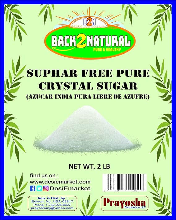 Back2Natural Suphar Free Pure Crystal Sugar - 2lb