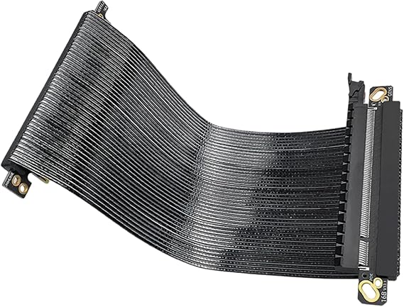 Pcie5.0 X16 延長ケーブル ケース用 ダブルリバースグラフィックカードコード フレキシブルケーブル 交換用 低遅延 Gpu