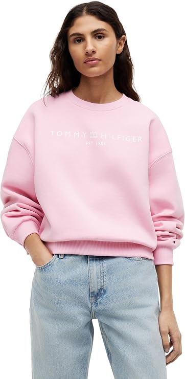 Tommy Hilfiger Women's Corp Logo Mdrn Swtsrt Ww0ww47831 Pullover Sweatshirt (pack of 1)