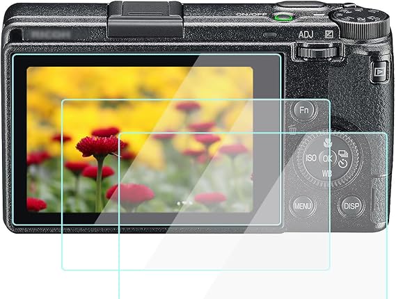 GR III Screen Protector Designed for Ricoh GR III GR3, WH1916 9H Tempered Glass Anti-Bubble Anti-scratch Anti-fingerprint Ultra-Clear [3-Pack]