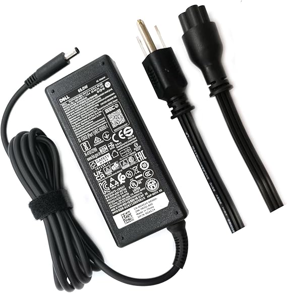 Dell 65W 4.5mm tip Laptop Charger,Latitude 3320 3330 3340 3420 3430 3435 3440 3450 3520 3530 3535 3540 AC Adapter, Black, DA65NM191