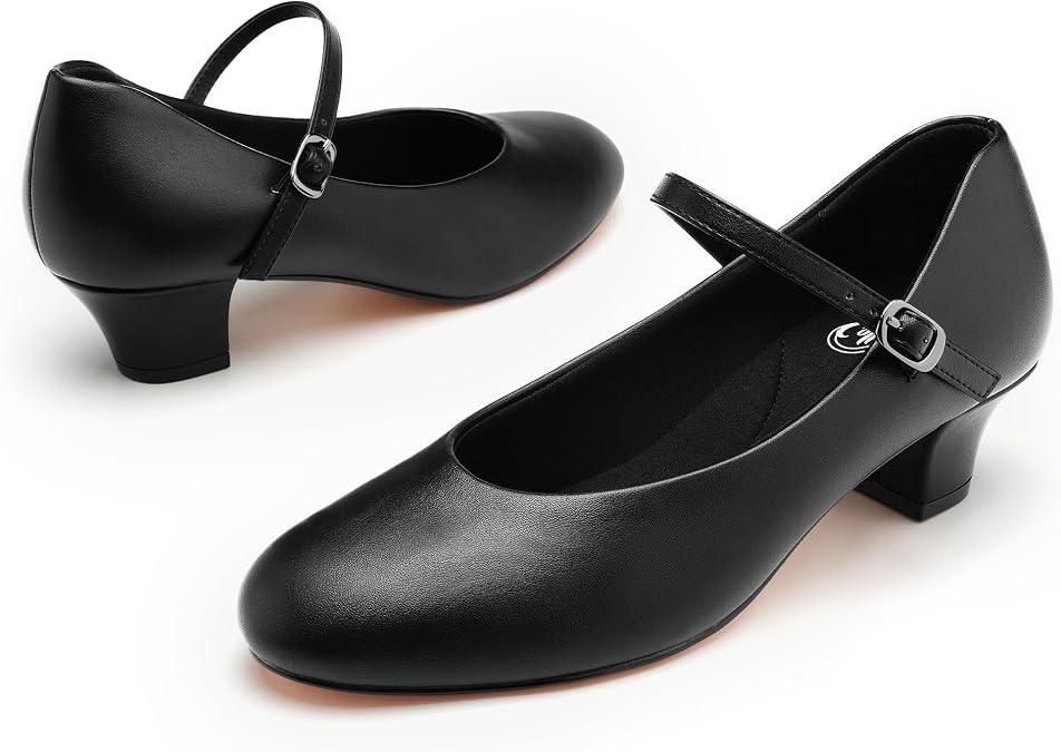 Stelle 1.5" Character Shoes for Women Dance Shoes Stylish Ankle Strap for Ballroom Salsa Tango Flamenco Latin
