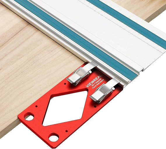 Track Saw Square Guide for Guide Rail, CNC 90 Degree Right Angle Guide with Edge Support, Compatible with Festool, Makita, and Powertec,Compact Circular Saw Accessory for Parallel Guide System