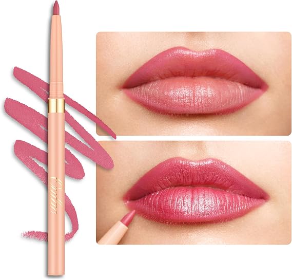 OULAC Matte Pink Lip Liner, Waterproof Lipliner Pencil Lasts 24H +, Highly Pigmented, Smooth Formula, Contour Your Lips, Vegan & Cruelty Free (04) Pink Treat