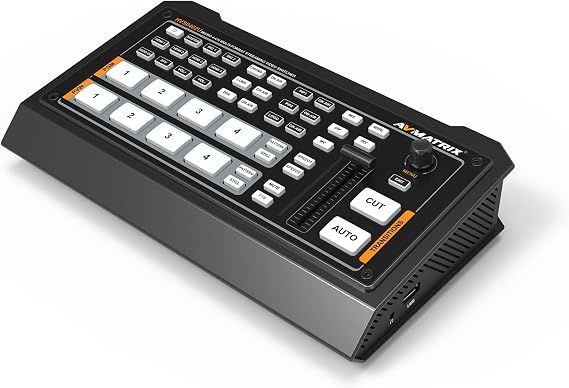 AVMATRIX HVS0402U 4 x HDMI Inputs Multi Format Video Mixer Switcher USB Output Real Time Live Streaming Multi Camera Production