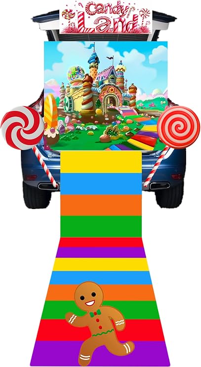 Candy Land Trunk or Treat Car Decorations Candyland Trunk or Treat Decorations for SUV Halloween Car Decorations