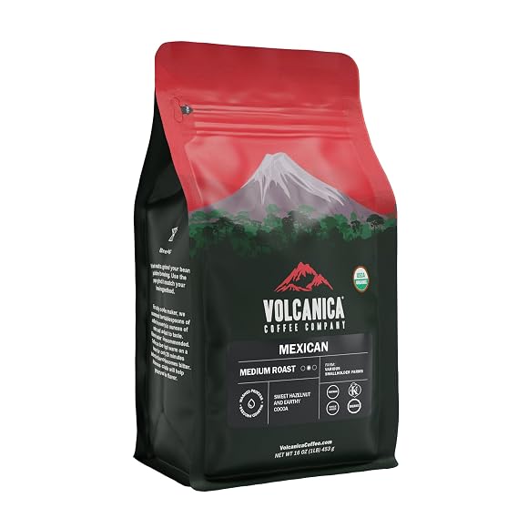 Mexican Coffee, USDA Organic, Whole Bean, Fresh Roasted, 16-ounce