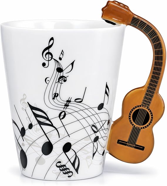 Acoustic Guitar Mug 13.5oz Music Coffee Tea Cup for Guitar Players