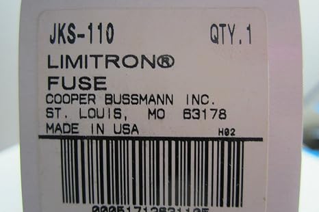 Bussman JKS-110 Limitron Fast Acting Fuse Class J