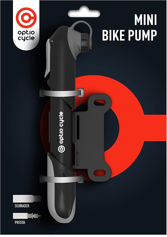 Mini Bike Pump 120 PSI / 8.3 Bar – Compact Portable Bicycle Hand Pump for Presta, Schrader Valve | Frame Mounted Small Manual Bike Pumps for All Bikes – MTB, Road, Mountain Bikes