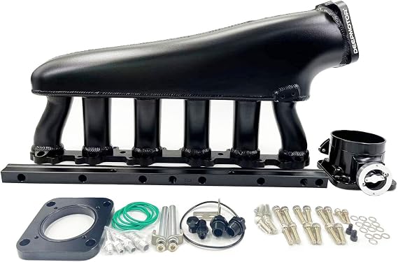 Fabricate Intake Manifold for Ford Falcon Barra XR6 G6E with Fuel Rail Kit (Black)