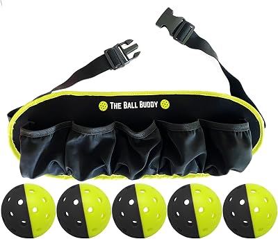 Premium Pickleball Ball Buddy Hands-Free Pickleball Holder  Bonus Keychain