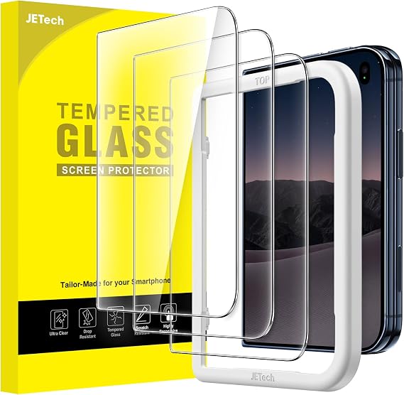 JETech 9H+ Front Screen Protector for iPhone Duo, 3-Pack
