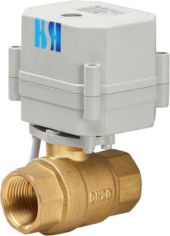 2 Way Brass 0.75 inch 12VDC 9-24VDC 4-20mA NPT Proportional Integral Modulating Control Motorized Ball Valve