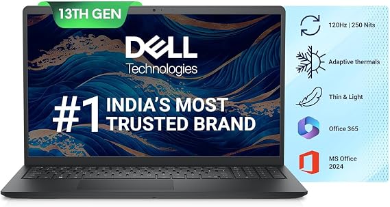 Dell Inspiron 15 3530 Business Laptop 15.6" FHD Touch Screen, Intel Core i5-1334U 16GB RAM 1TB SSD Lifetime Microsoft Office 2024, Webcam, HDMI, Wi-Fi 6, Windows 11 Pro, Black