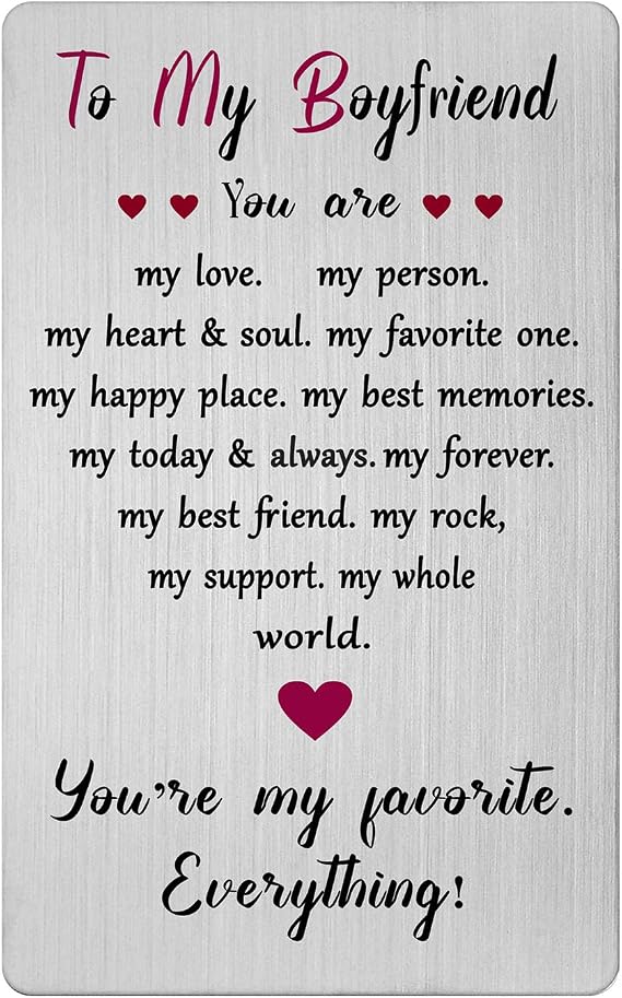 Boyfriend Father's Day Card - Romantic Gifts for Him Boyfriend Birthday Anniversary Christmas Long Distance Card