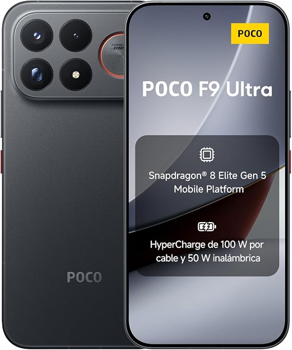 XIAOMI Poco F9 Ultra 5G, 16+1TB, Negro, 8050mAh, Carga 100 W [Clase de eficiencia energética A]