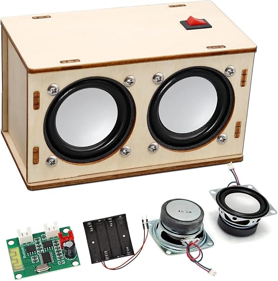 STEM Projects for Kids & Adults Build Your Own Bluetooth Speaker - Science Experiment Electronics Kit | Beginner's Starter DIY Set, STEM Gifts for Teenage Girls + Boys Ages 10 and Up (Dual Speakers)