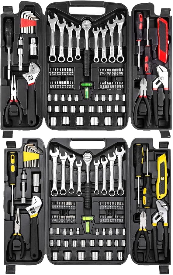TLGREEN 95 Piece Tool Set Red + Yellow