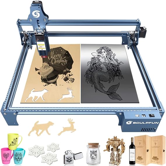 SCULPFUN S9 5500mW Laser Engraver, Laser Cutter for Beginners