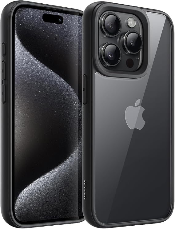 JETech Case for iPhone 15 Pro Max, Black Titanium