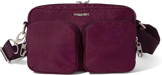 Baggallini Women's Baggallini Securtex Anti-theft Treasure Crossbody 9"x5.5" Lightweight Travel Purse With Rfid Card Slots Locking Zippers