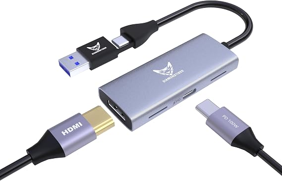 4K HDMI Video Capture Card with 100W PD, USB 3.0 & Type C