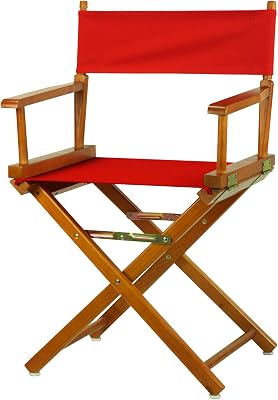 Casual Home 18 Directors Chair Honey Oak Frame with Red Canvas