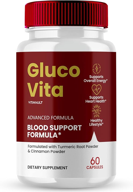 Gluco Vita Capsules, GlucoVita Support Formula Supplement Pills - Maximum Strength, Gluco Vita Health & Wellness All Natural Formula, Official Gluco Vita Health Capsules Reviews (60 Capsules)
