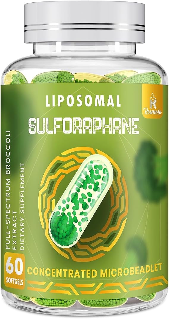 800 MG Liposomal Sulforaphane, Antioxidant & Liver Supplement, 60 Softgels