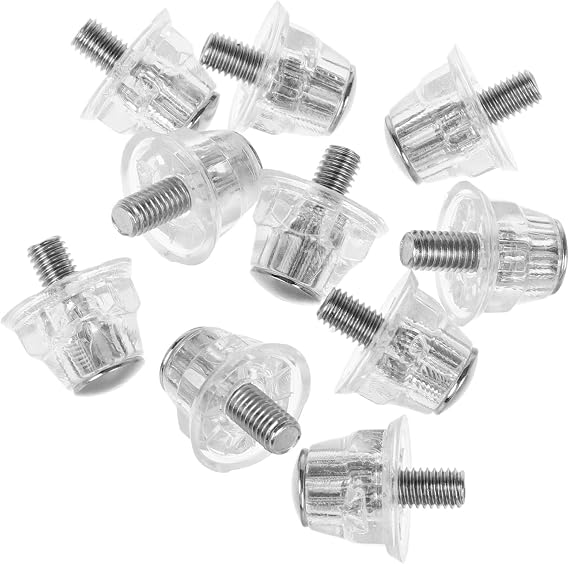 LIFKOME 10pcs Aluminum Football Cleats Studs Replaceable Metal Nails for Men Track Shoe Supplies Golf Shoes Spikes