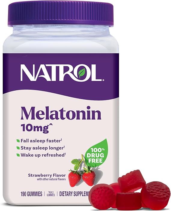 Natrol Melatonin 10 mg Gummies, Sleep Support for Adults, 190 Gummies