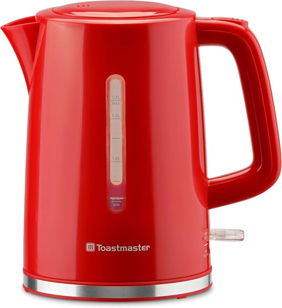 Toastmaster Electric Kettle by Select Brands, 1.7 Liters, Red