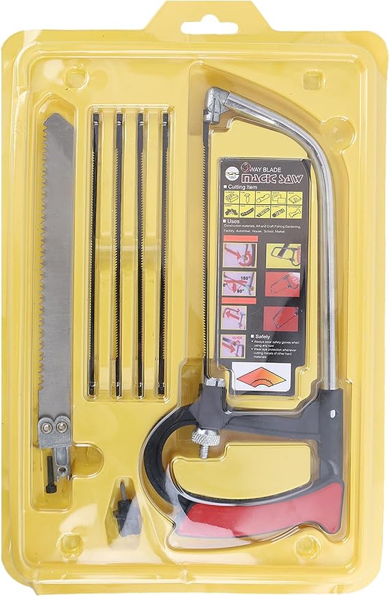 Hand Saw Saw Set Universal Multifunctional Metal Saw Blades for HSS Steel with Interchangeable Blades Mini Hand Saw Tool for Woodworking