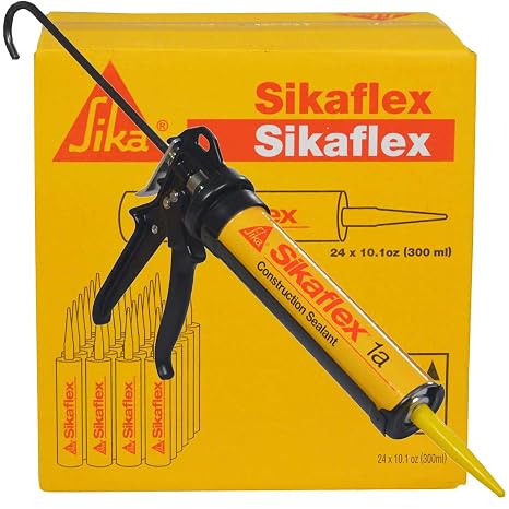 Sikaflex 1a Kit - One Component, Flexible, Non Sag, Polyurethane Concrete and Masonry Sealant for Vertical and Horizontal Surfaces, AWF PRO Caulk Gun, Sikaflex 1a 10 oz (Dark Bronze, Pack of 24)