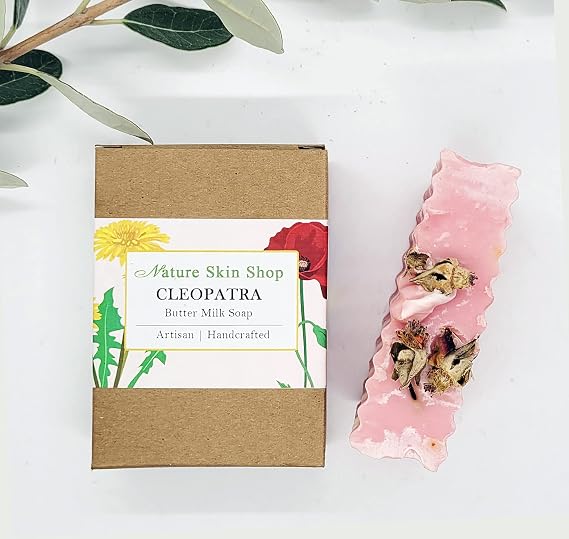 Nature Skin Shop Cleopatra Butter Milk Shea Butter Rose Blend Soap, Handcrafted