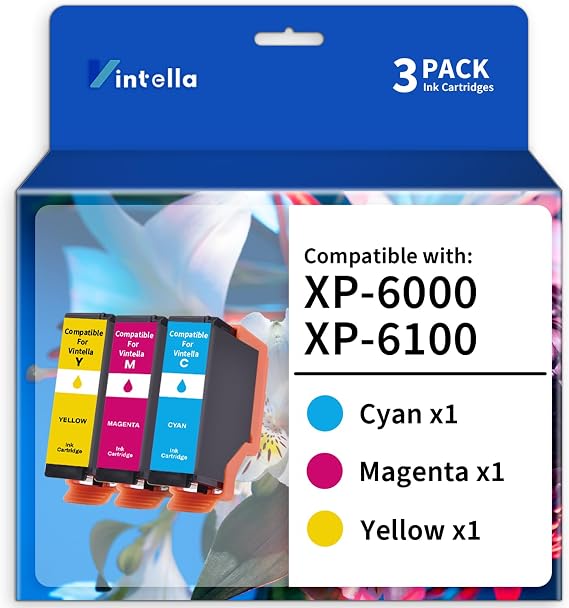 Remanufactured Ink Cartridge Replacement for Epson 302XL 302XL T302XL T302 Color Only for Expression Premium XP-6000 XP-6100 XP6000 XP6100 Printer (1 C/M/Y)