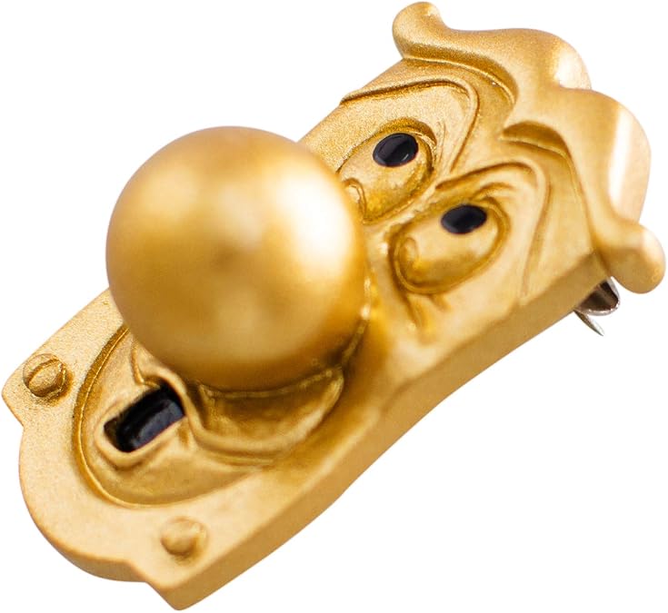 Alice Doorknob Resin Pin | 3D Gold Enamel Style Novelty Pin Badge | Fantasy Book Character Gift