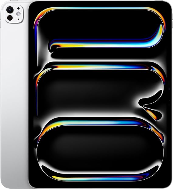Apple iPad Pro 13-Inch (M4): Built for Apple Intelligence, Ultra Retina XDR Display - Nano-Texture Glass, 2TB, 12MP Front/Back Camera, LiDAR Scanner, Wi-Fi 6E, Face ID, All-Day Battery Life Silver