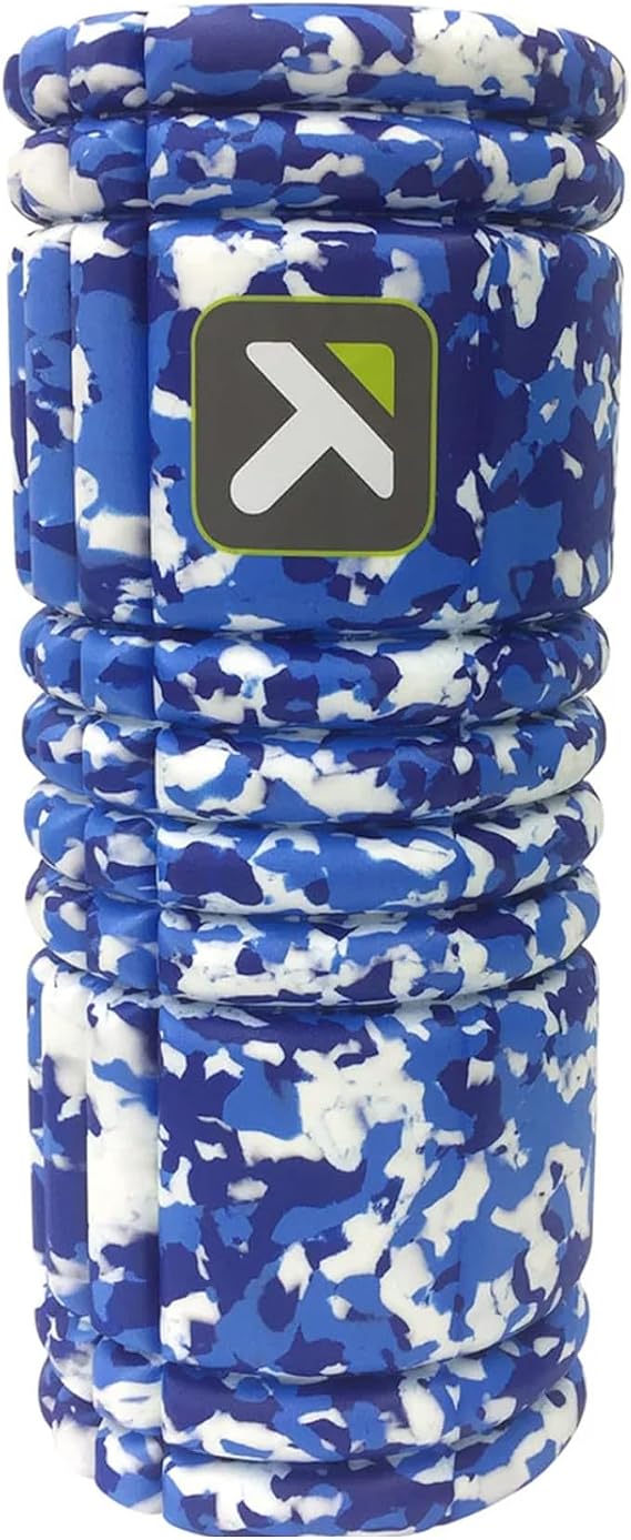 Triggerpoint Grid Foam Roller, Myofascial Release, Stretch Roller, Massage Roller, Self-Care, Recovery, EVA Material, Durable, Sports, Desk Work, Blue Camouflage
