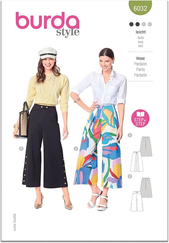 Burda Style X06032BURDA Misses' Pants Sewing Pattern Packet, Design Code B6032, Sizes 8-18 (34-44)